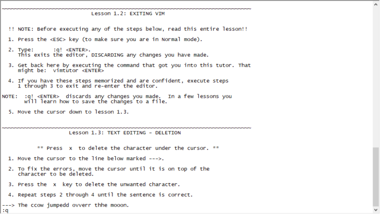 vim exit