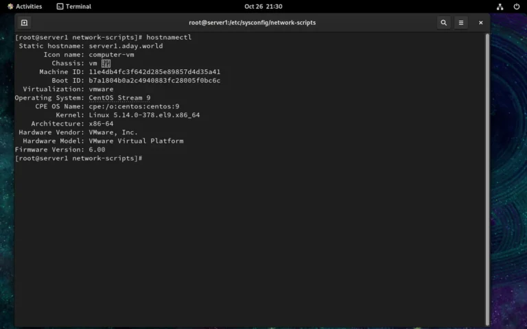 hostnamectl
