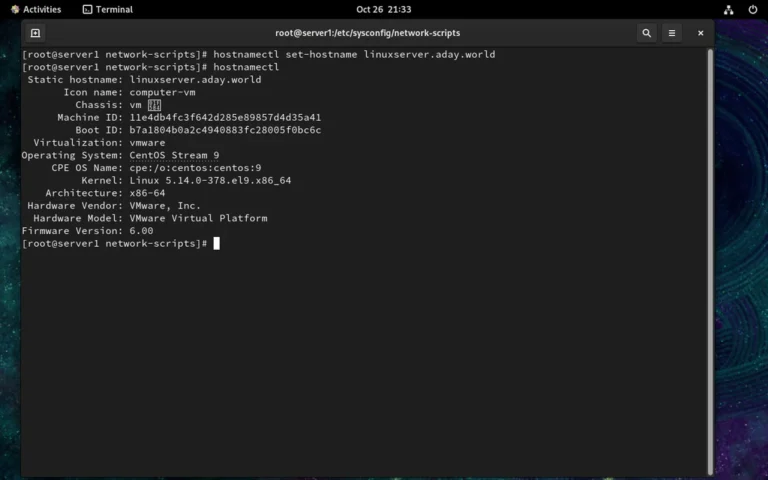 hostnamectl set-hostname