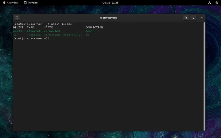 nmcli device